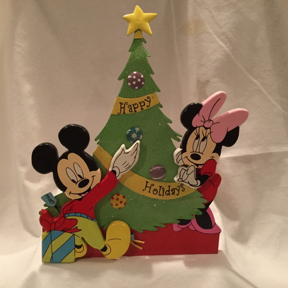 Disney Mickey and Minnie Christmas Tree Table Decoration - NEW